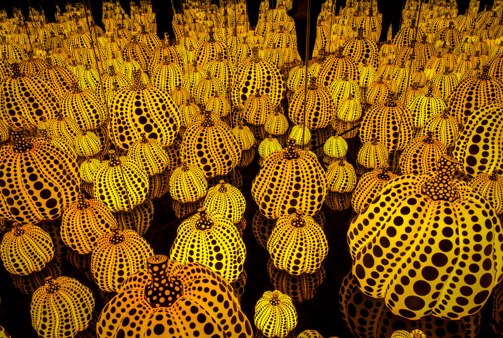 WASHINGTON, DC - FEBRUARY 21:
"Infinity Mirrored Room-All the Eternal Love I Have for the Pumpkins", for "Yayoi Kusama: Infinite Mirrors" which is due to open at the Hirshhorn this week on February, 21, 2017 in Washington, DC.
(Photo by Bill O'Leary/The Washington Post via Getty Images)